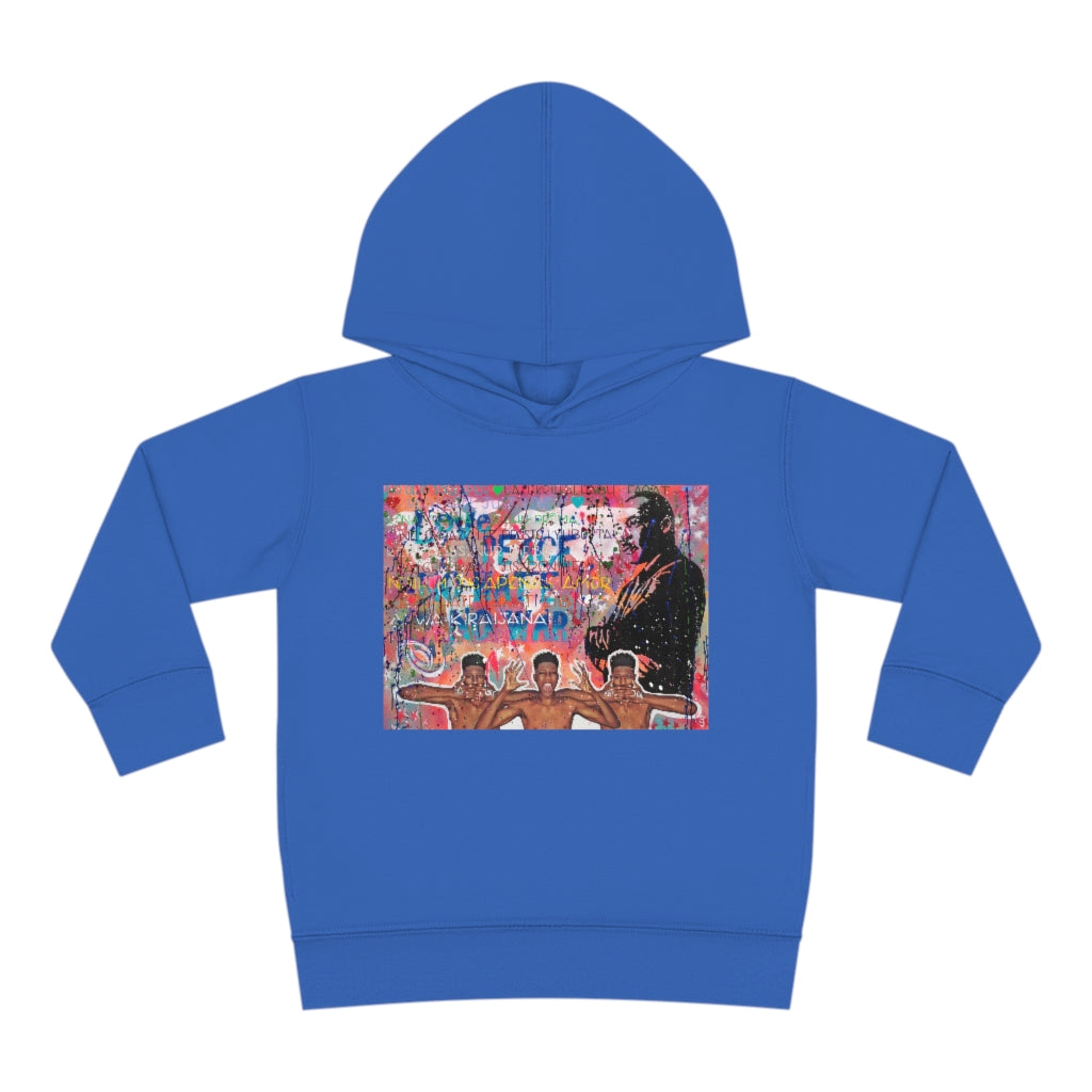 'No Hate Just Love" Toddler Pullover Fleece Hoodie