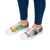 'Basquiat/Warhol Tribute" Women's Low Top Sneakers