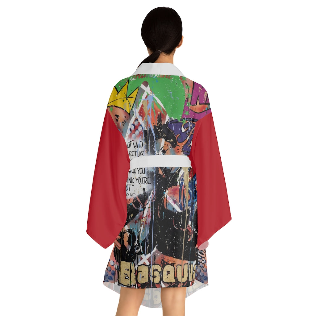 "Basquiat/Warhol Tribute" Long Sleeve Kimono Robe