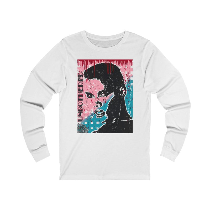 "Unbothered-Grace Jones" Unisex Jersey Long Sleeve Tee