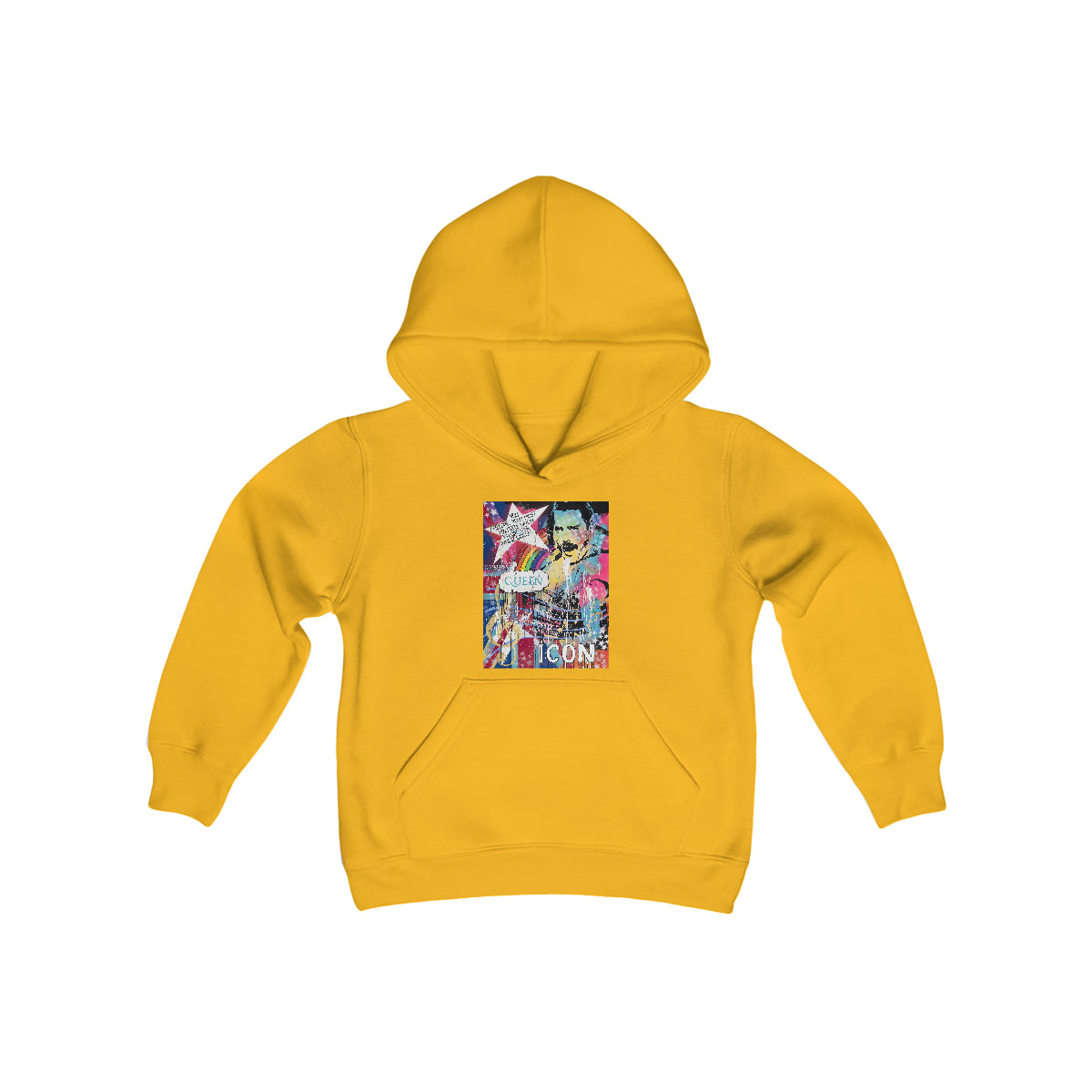 "Find  Your Inner Queen- Inspired By Freddie Mercury" Youth Heavy Blend Hooded Sweatshirt