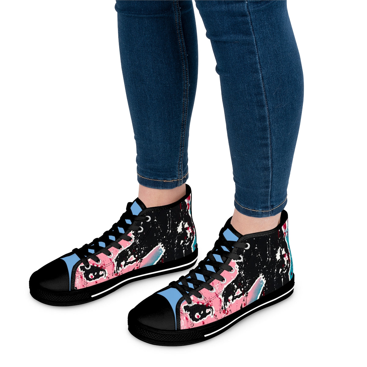 "Unbothered Inspired By Grace Jones"  Women's High Top Sneakers