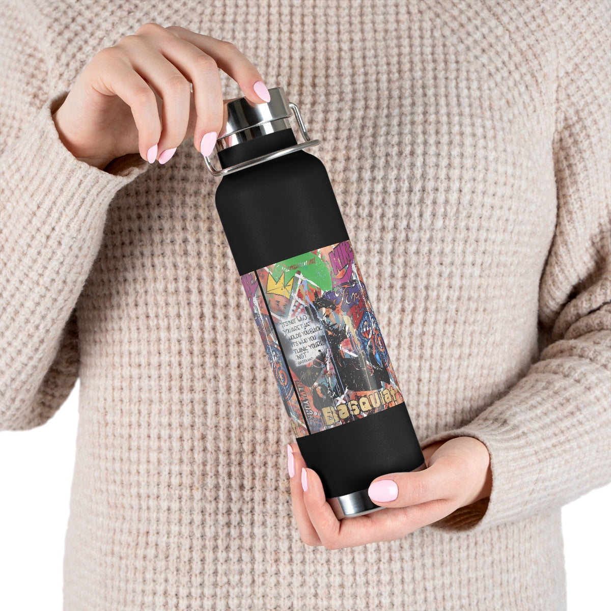 "Basquiat/Warhol Tribute" Copper Vacuum Insulated Bottle, 22oz