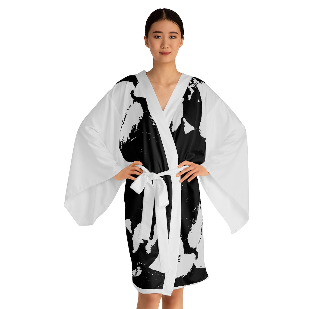 "Label Whore" Long Sleeve Kimono Robe