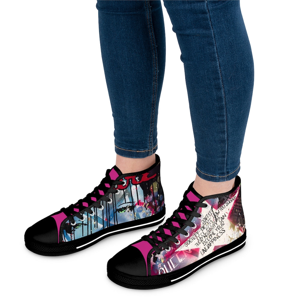 "Be The Boss" Women's High Top Sneakers