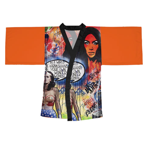 "Dare To Be Different" Long Sleeve Kimono Robe