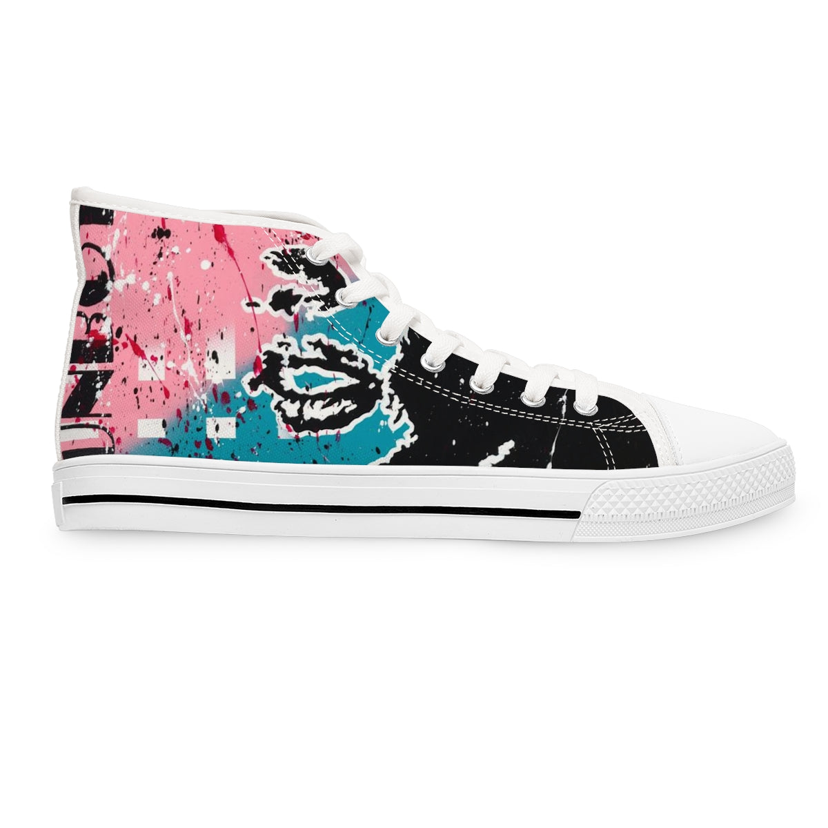 "Unbothered Inspired By Grace Jones"  Women's High Top Sneakers