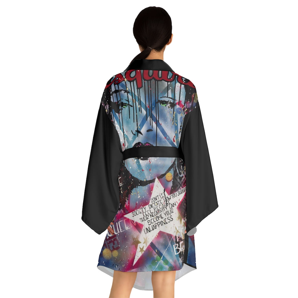 "Be The Boss" Long Sleeve Kimono Robe
