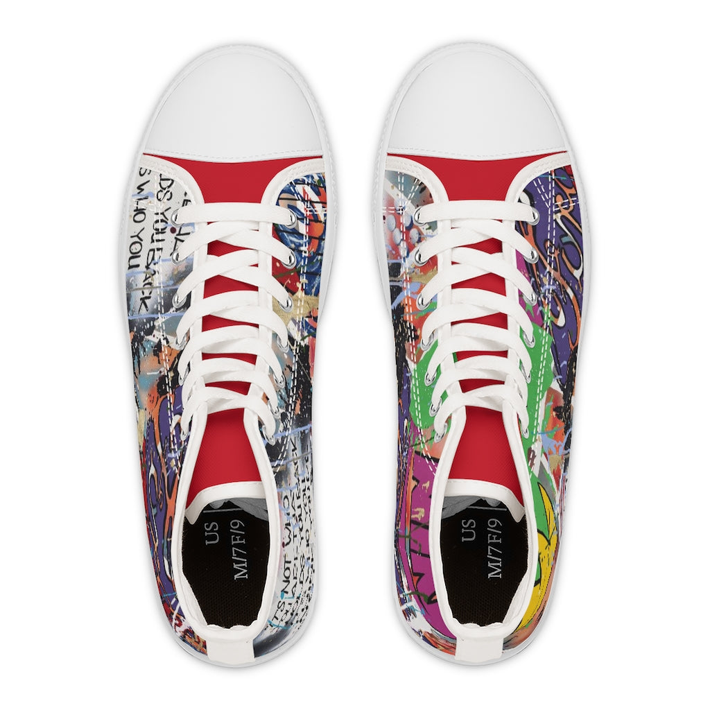 "Basquiat/Warhol Tribute "Women's High Top Sneakers