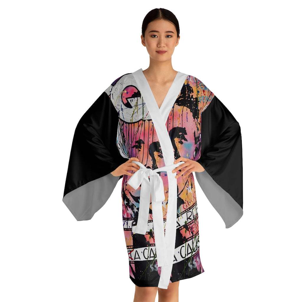"Rebel With A Cause" Long Sleeve Kimono Robe