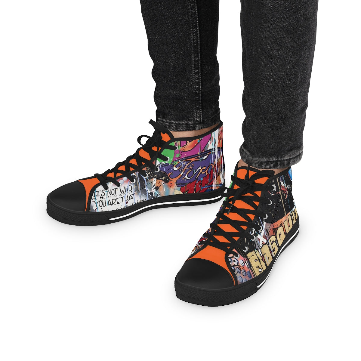 "Basquiat/Warhol Tribute" Men's High Top Sneakers