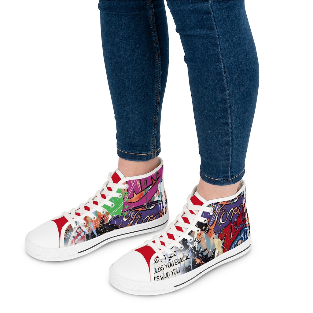 "Basquiat/Warhol Tribute "Women's High Top Sneakers