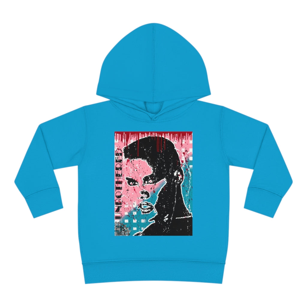 "Unbothered-Grace Jones" " Toddler Pullover Fleece Hoodie