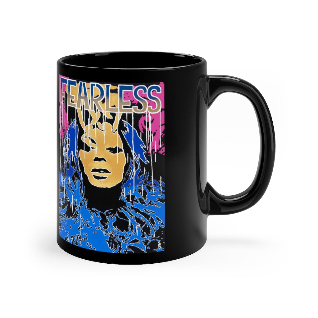 "Fearless-Beyonce" 11oz Black Mug