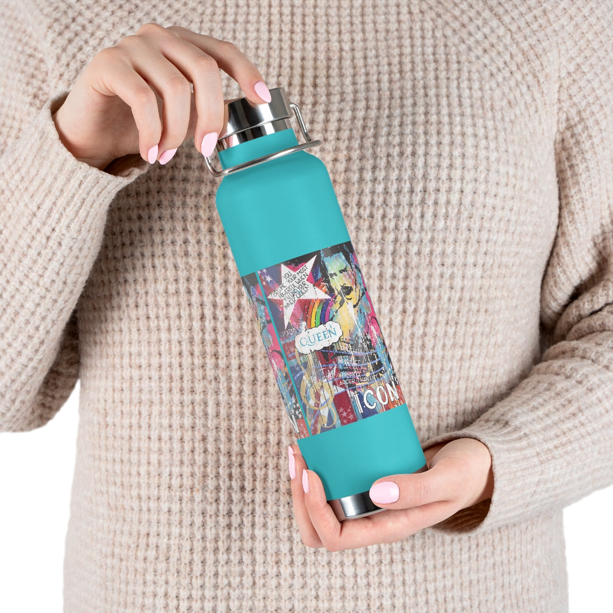 "Find Your Inner Queen- Inspired By Freddie Mercury" Copper Vacuum Insulated Bottle, 22oz