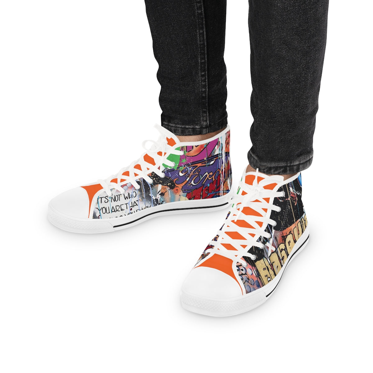 "Basquiat/Warhol Tribute" Men's High Top Sneakers