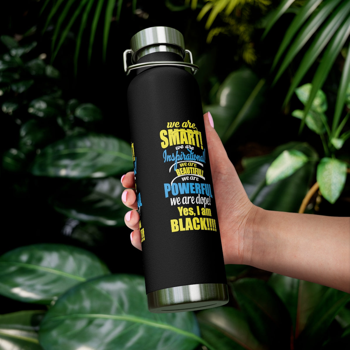 "We Are Smart...."Copper Vacuum Insulated Bottle, 22oz