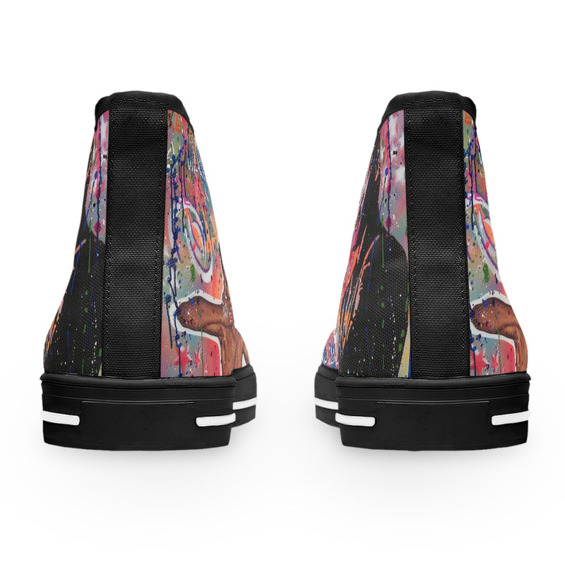 "No Hate Just Love" Women's High Top Sneakers