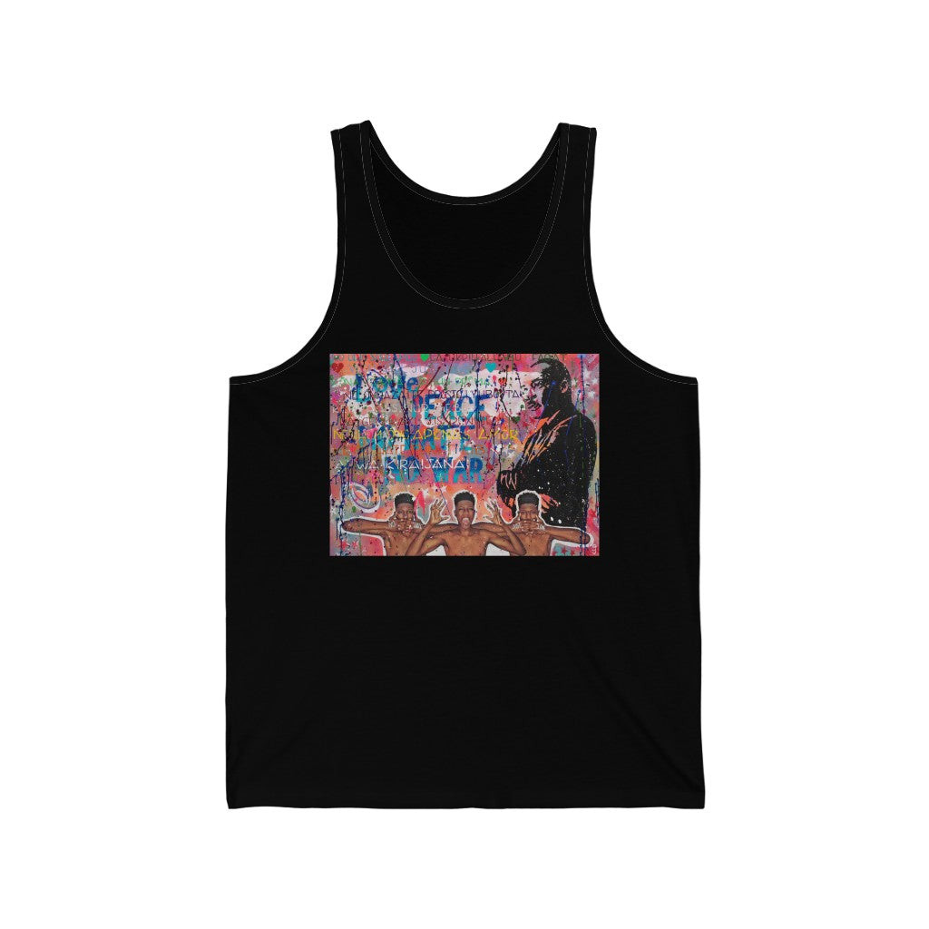 "No Hate Just Love" Unisex Jersey Tank