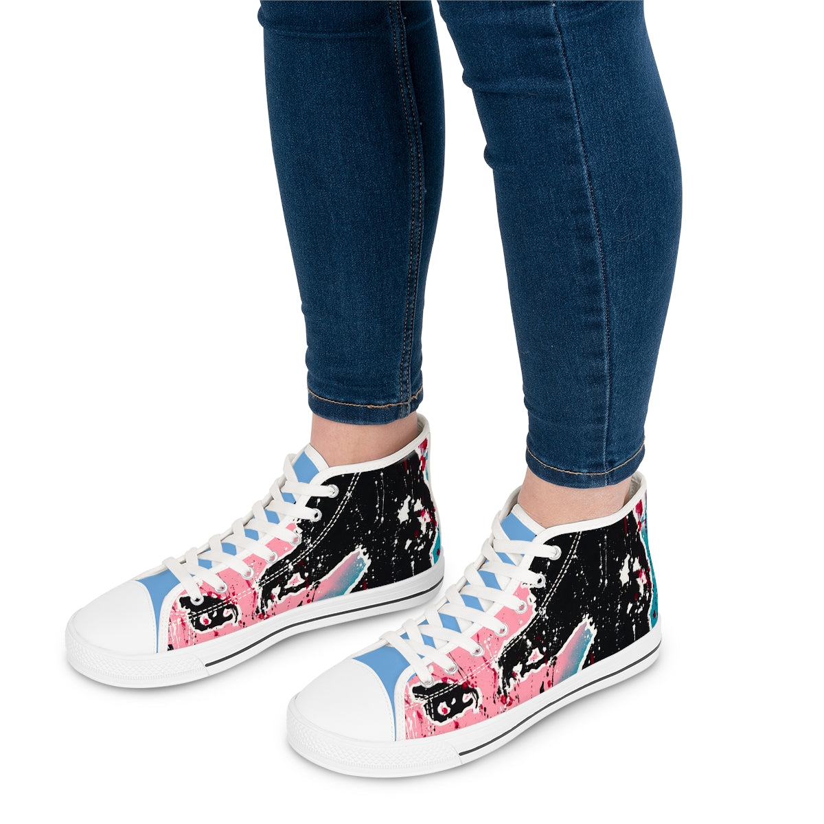 "Unbothered Inspired By Grace Jones"  Women's High Top Sneakers