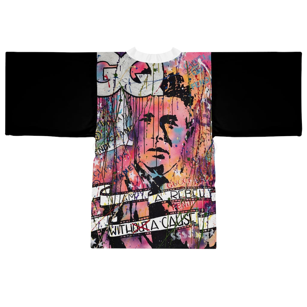 "Rebel With A Cause" Long Sleeve Kimono Robe