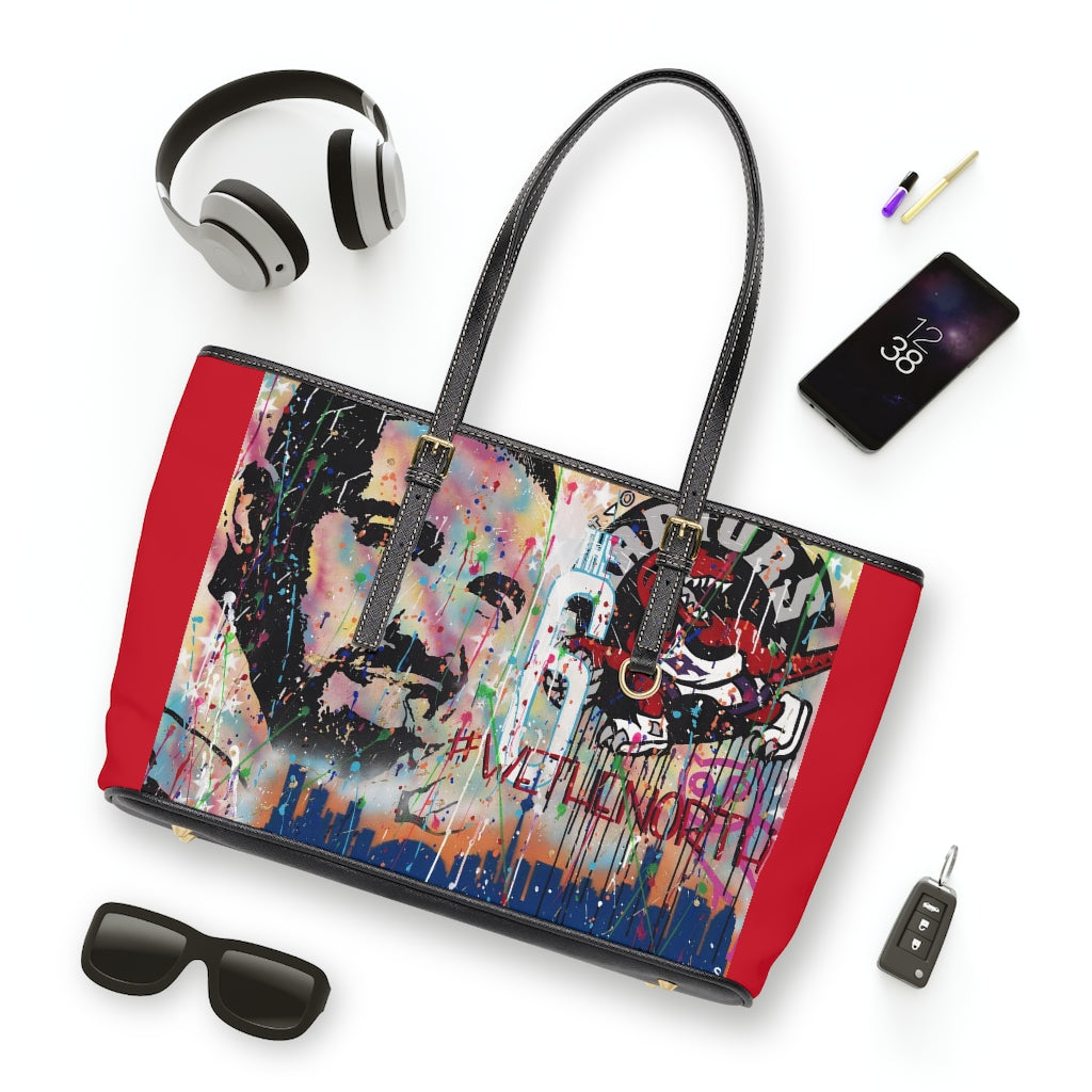 "Remember The North" PU Leather Shoulder Bag