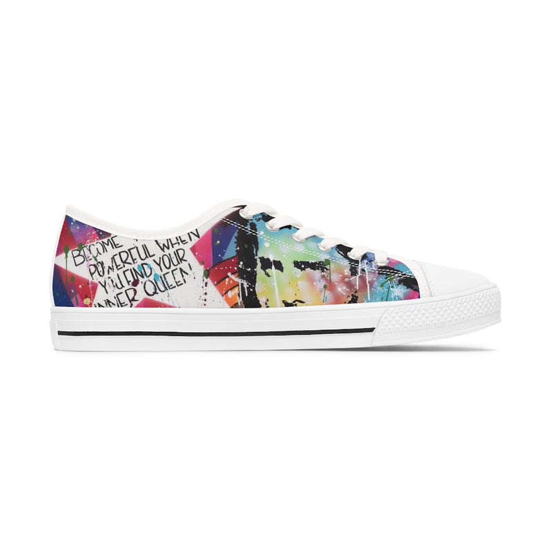 "Find Your Inner Queen" Women's Low Top Sneakers
