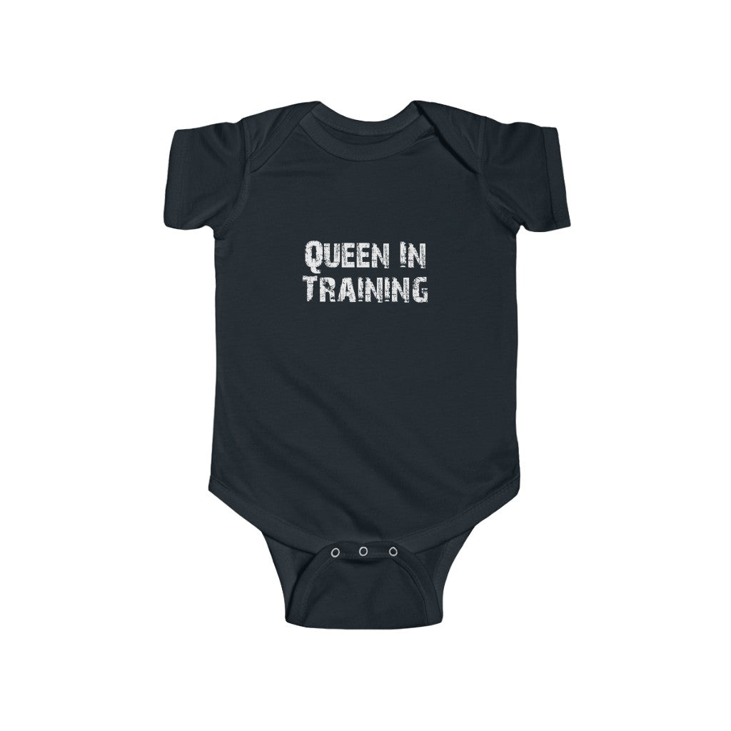 "Queen In Training" Infant Fine Jersey Bodysuit