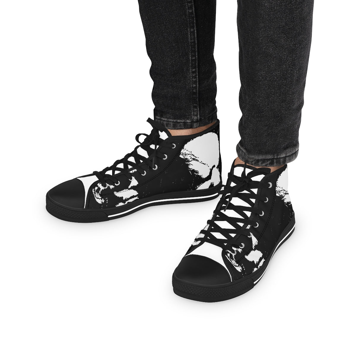 "Label Whore Inspired By Karl Lagerfeld" Men's High Top Sneakers