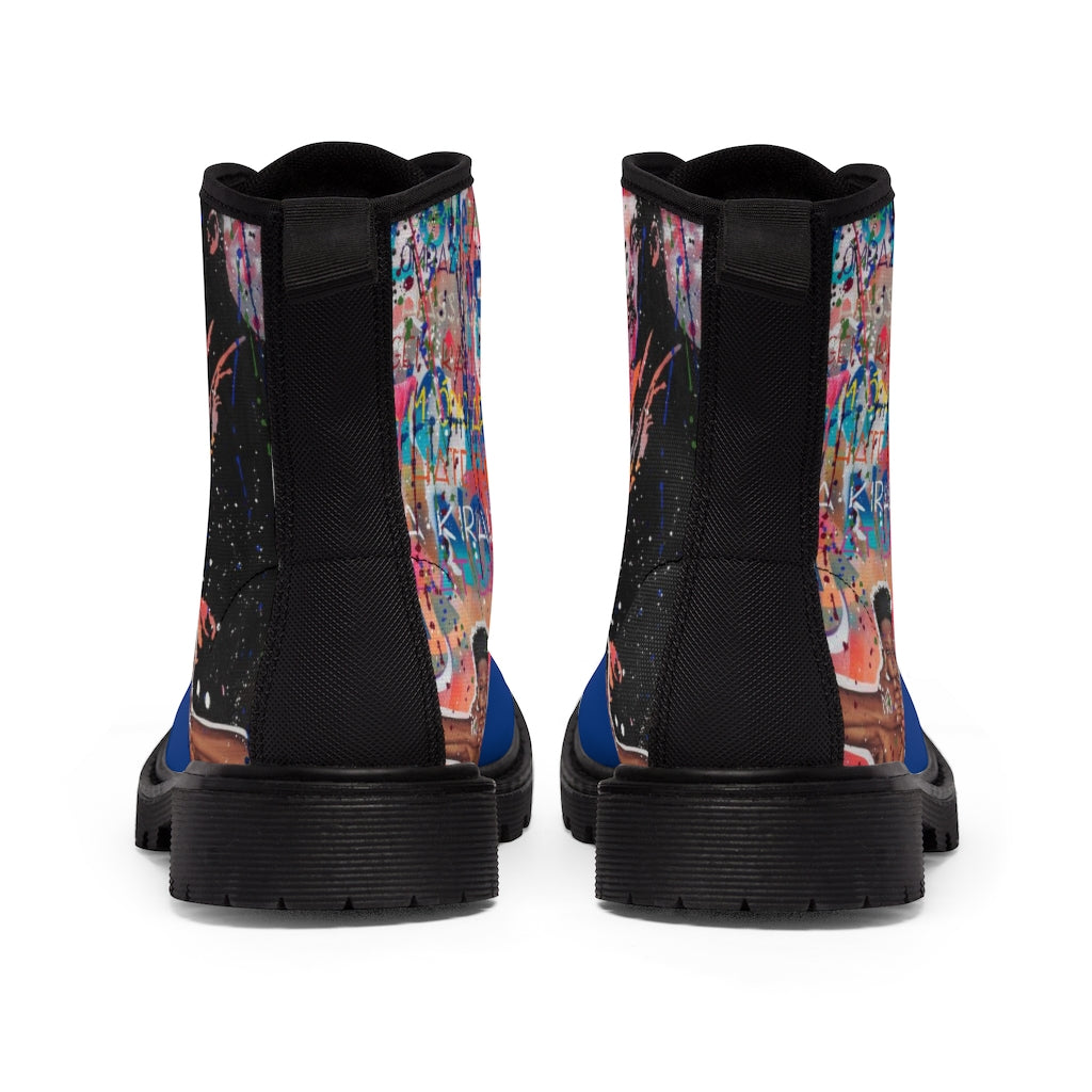 "No Hate Just Love" Men's Canvas Boots