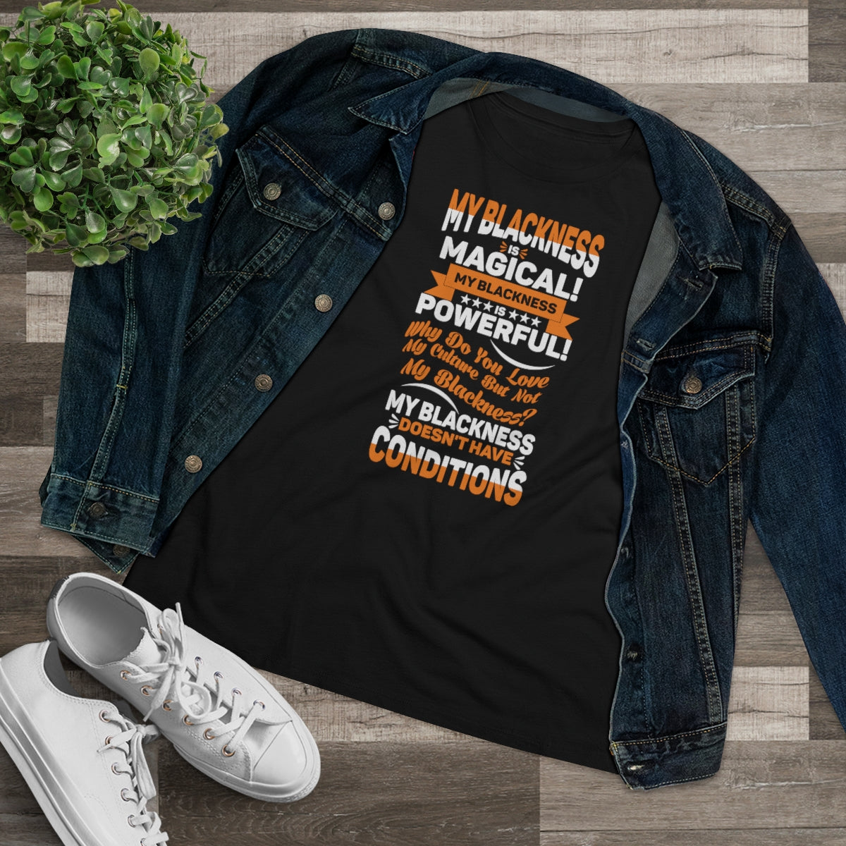 "My Blackness Is Magical....."Women's Premium Tee