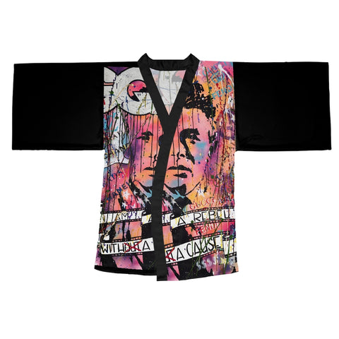 "Rebel With A Cause" Long Sleeve Kimono Robe