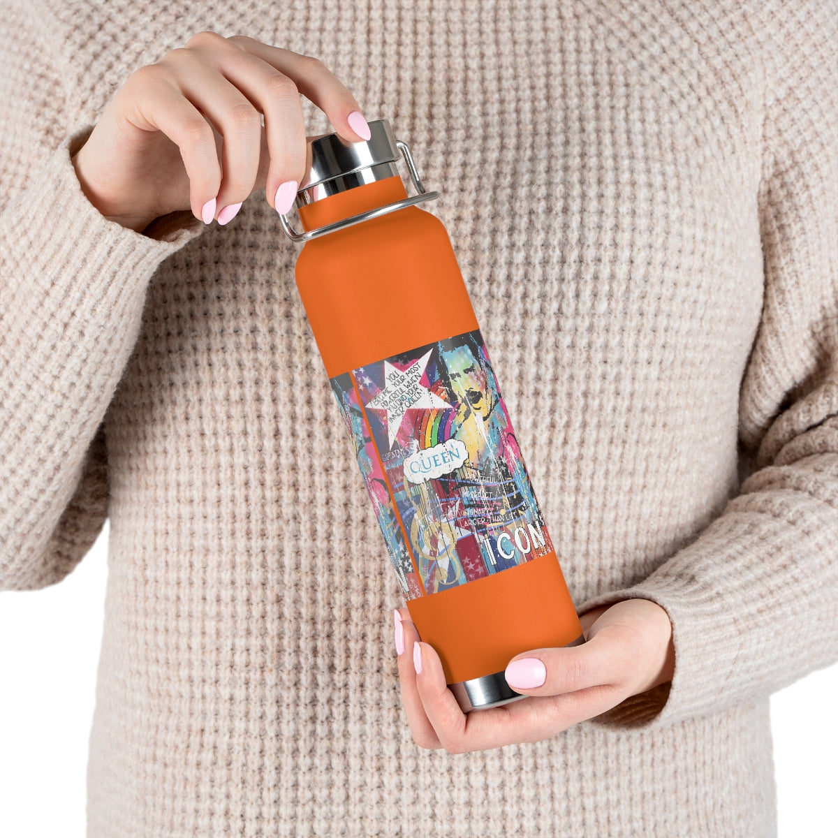 "Find Your Inner Queen- Inspired By Freddie Mercury" Copper Vacuum Insulated Bottle, 22oz