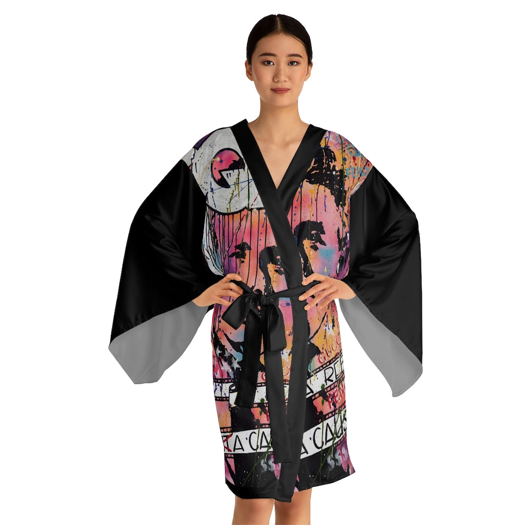 "Rebel With A Cause" Long Sleeve Kimono Robe