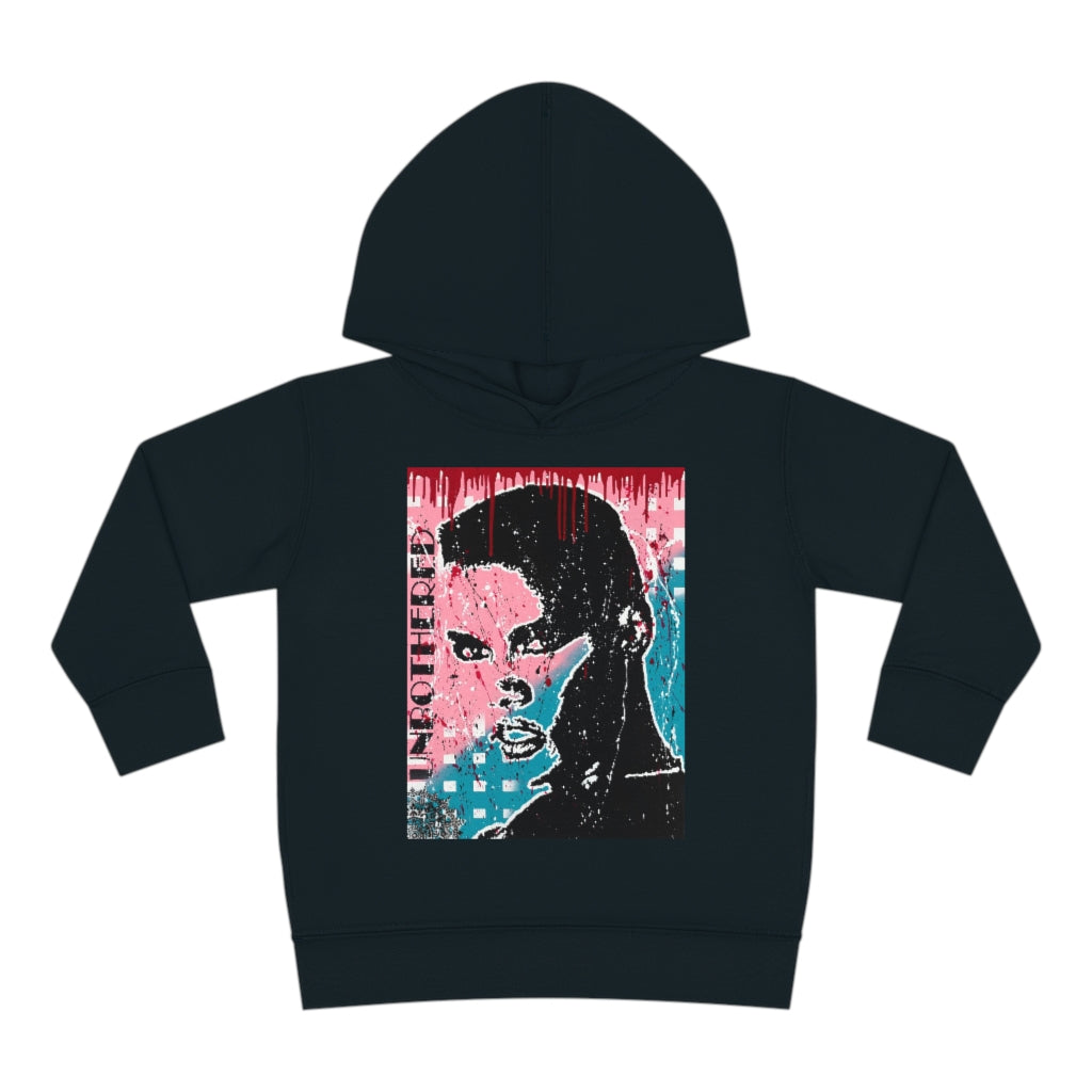 "Unbothered-Grace Jones" " Toddler Pullover Fleece Hoodie