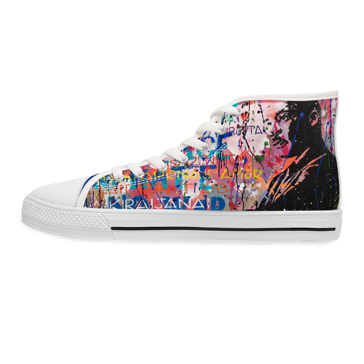 "No Hate Just Love" Women's High Top Sneakers