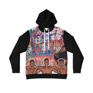 "No Hate Just Love" Men's All-Over-Print Hoodie