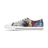 'Basquiat/Warhol Tribute" Women's Low Top Sneakers