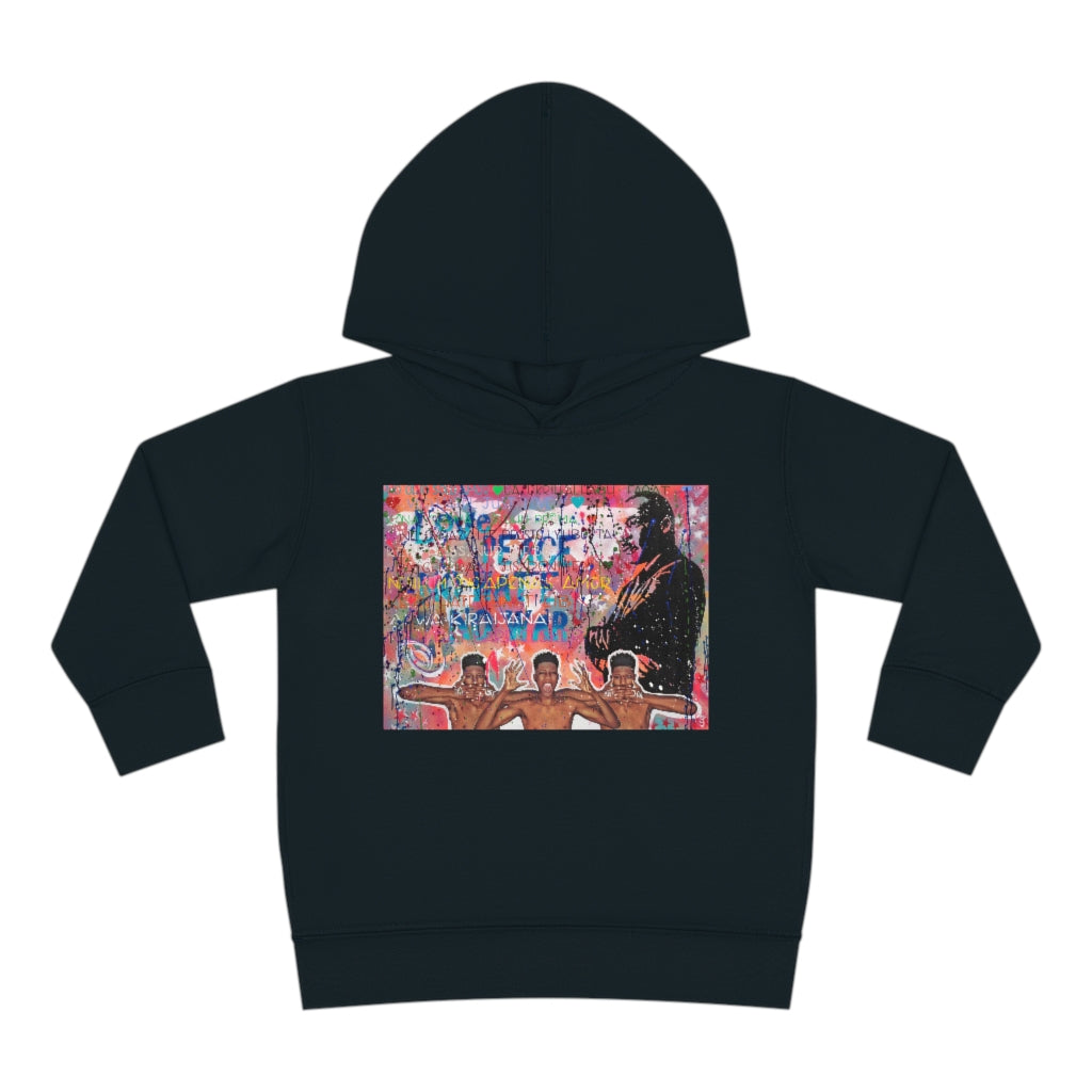 'No Hate Just Love" Toddler Pullover Fleece Hoodie