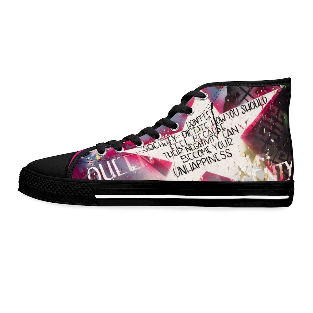 "Be The Boss" Women's High Top Sneakers