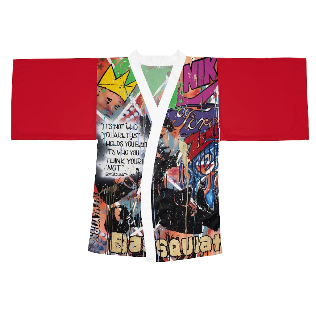 "Basquiat/Warhol Tribute" Long Sleeve Kimono Robe