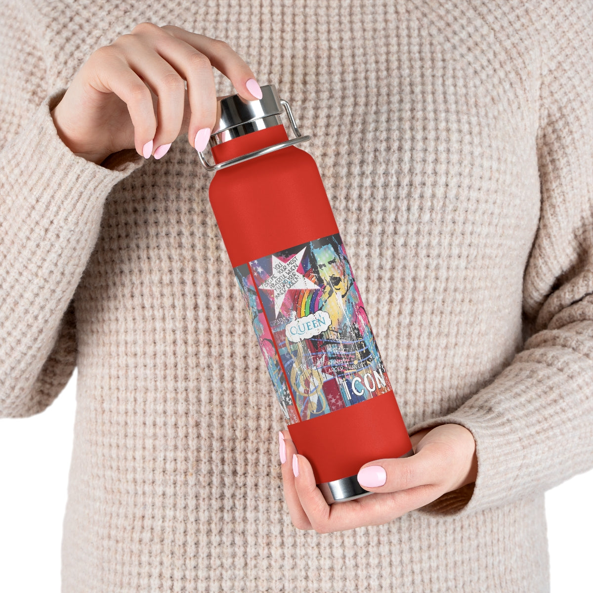 "Find Your Inner Queen- Inspired By Freddie Mercury" Copper Vacuum Insulated Bottle, 22oz