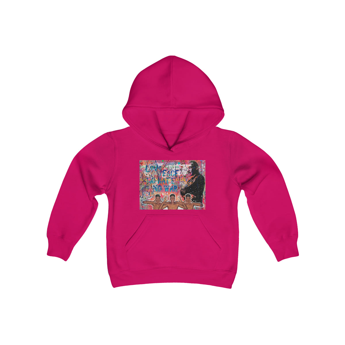 "No Hate Just Love" Youth Heavy Blend Hooded Sweatshirt