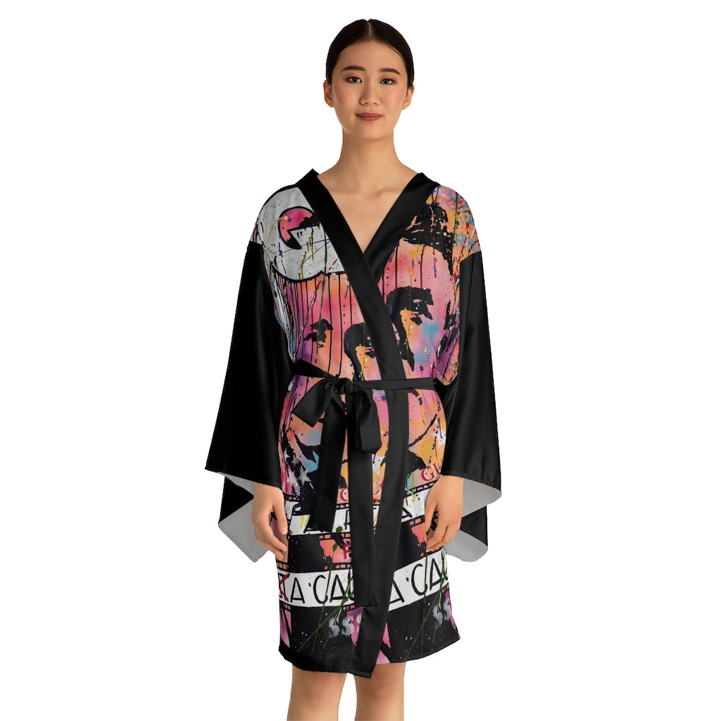 "Rebel With A Cause" Long Sleeve Kimono Robe