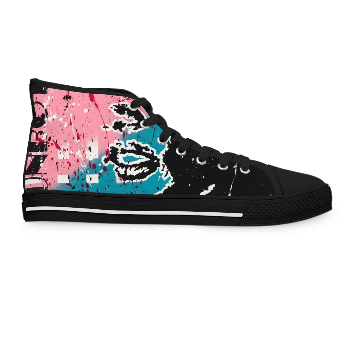 "Unbothered Inspired By Grace Jones"  Women's High Top Sneakers