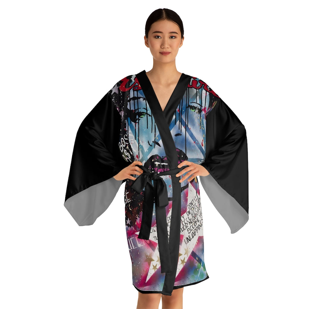 "Be The Boss" Long Sleeve Kimono Robe