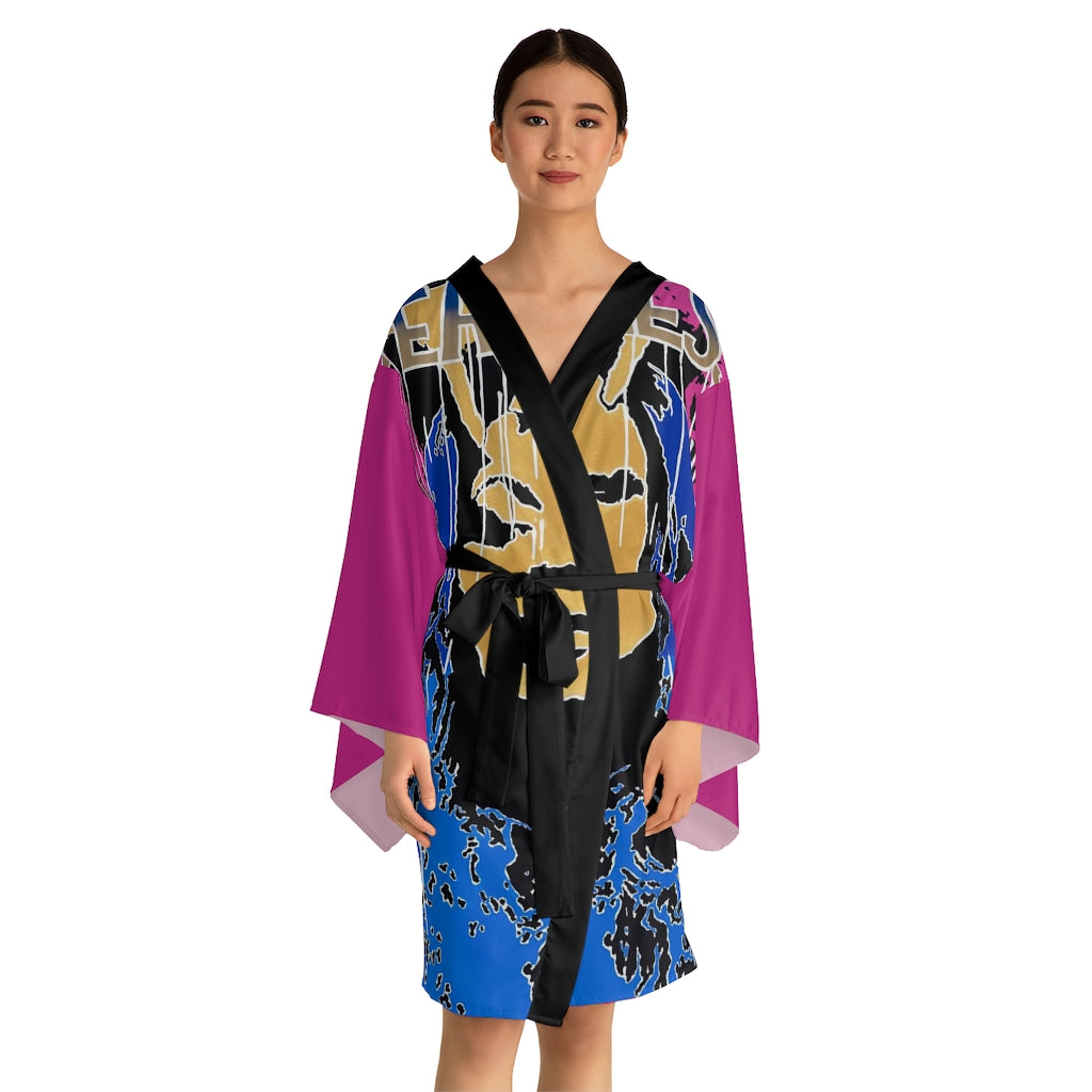 "Fearless" Long Sleeve Kimono Robe