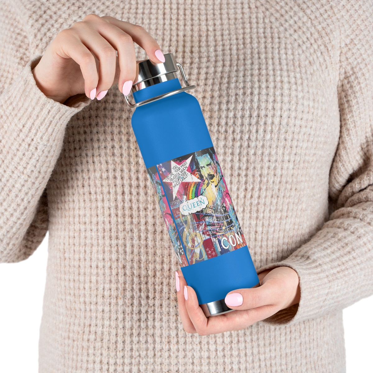 "Find Your Inner Queen- Inspired By Freddie Mercury" Copper Vacuum Insulated Bottle, 22oz