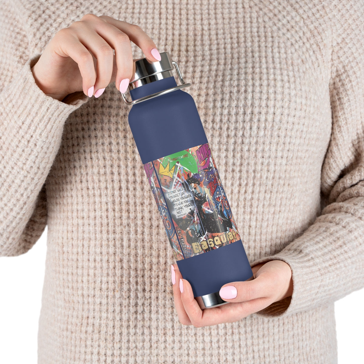 "Basquiat/Warhol Tribute" Copper Vacuum Insulated Bottle, 22oz