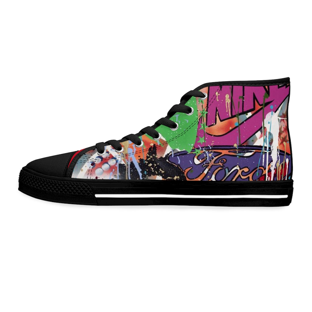 "Basquiat/Warhol Tribute "Women's High Top Sneakers
